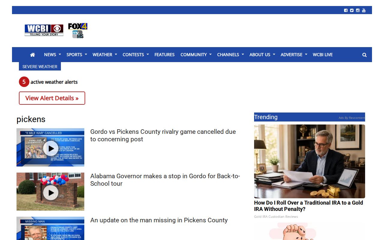 Regional news index used for Pickens County arrest reporting research